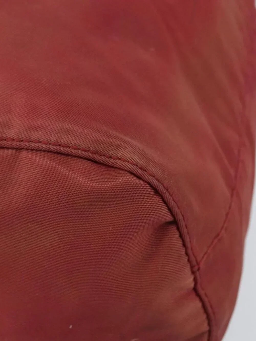 PRADA Drawstring Pouch Nylon Red Auth hk3533